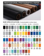 Professional Photographic Paper Color Chart and Size Specifications - Pak Ja Store