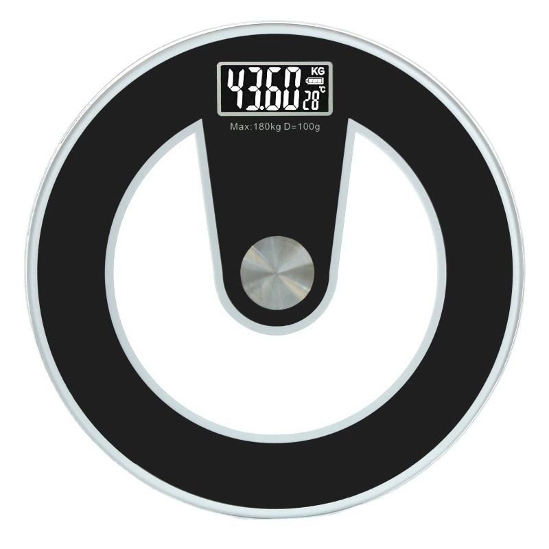 Digital Glass Weighing Scale LCD Display 43.60 KG with Temperature 28°C – 180KG Personal Scale Karachi Lahore Pakistan