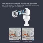 200W High-definition lens comparison showing normal vs HD picture quality on V380 Pro